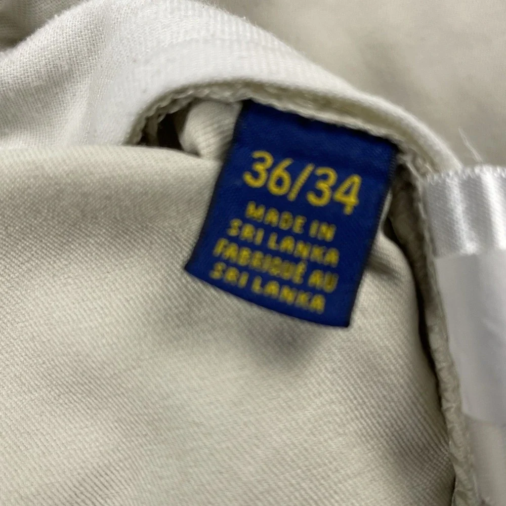Polo Ralph Lauren Pants Mens 36/32 Beige Golf Classic Fit Cotton Twill Stretch